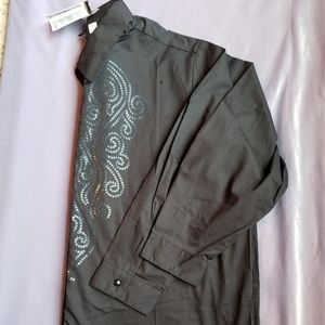 Men's Long sleeve Shirt Color Black Wearable Art